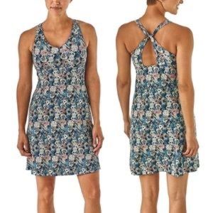 Patagonia Magnolia Spring Halter Twist Back Dress Furnai Floral XS